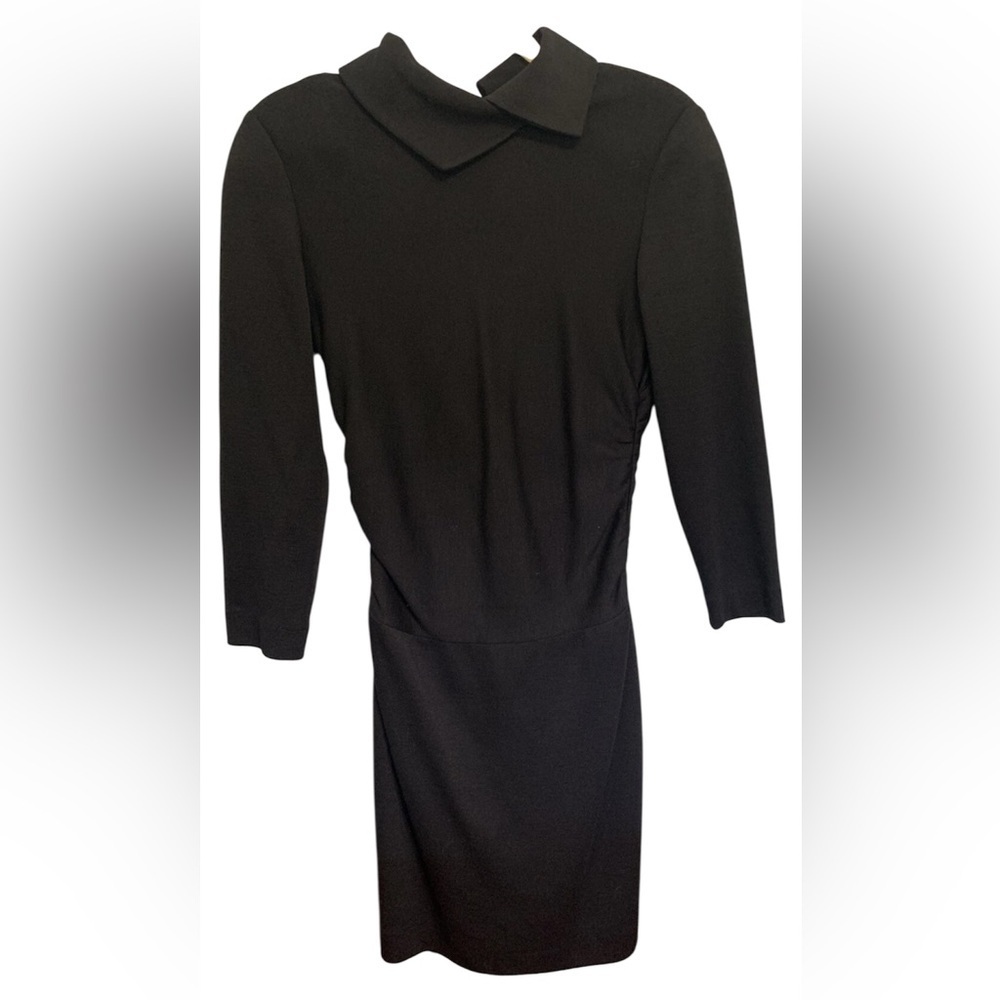 VINTAGE LOUIS FERAUD WOMENS BLACK FITTED DRESS SIZE 6